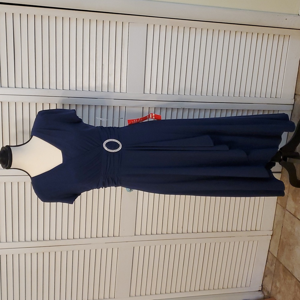 NWT R&M Richards Twilight Blue Cocktail Dress, Size 6